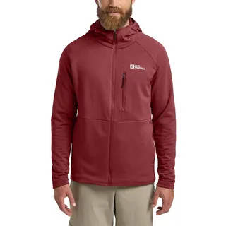 Jack Wolfskin Herren Kolbenberg Hooded Fz M Fleece-Jacke, Deep Ruby, XXL EU