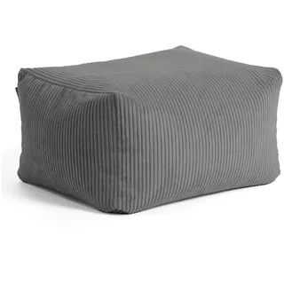 mokebo Pouf Cord 65 x 35 x 55 cm Schwarz