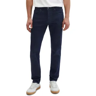 5-Pocket-Jeans MARC O'POLO, Herren, Gr. 36, Länge 32, blau (schwarz rinsed wash), Denim/Jeans, Obermaterial: 90% Baumwolle, 9% Polyester, 1% Elasthan, lang, Jeans 5-Pocket-Jeans, Model Sjöbo shaped aus Authentic Blue Stretch Denim