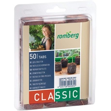 Romberg Kokos-Quelltabletten ø 36 mm (50 Stück; für Kräuter, Blumen und Gemüse; Start-Dünung; torffrei) 10091001