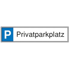 Bild Hinweisschild "P Privatparkplatz rechteckig 52,0 x H) 520mm x 110mm 1St.