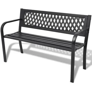 vidaXL Gartenbank 118 x 50 x 75 cm Schwarz