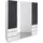 Drehtürenschrank Level by fresh to go 200 x 216 x 58 cm Weiß/Grau