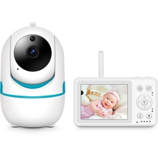 MYPIN Baby Überwachungskamera,Farb-LCD-Bildschirm Tonerkennung Klare Nachtsicht Zwei-Wege-Gespräch Babyphone VOX-Modus Babyphone mit Kamera und Audio Kein WiFi