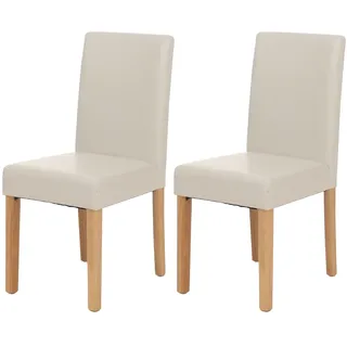 Mendler Esszimmerstuhl Littau Kunstleder weiß 2er Set