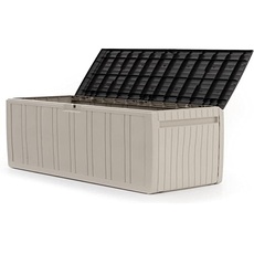 Bild Aufbewahrungsbox aus Kunstharz, wasserdicht, oben, 117 x 45,5 x 57,5 cm, 270 l, einfache Montage mit Verschlusssystem, zweifarbig, für den Innen- und Außenbereich