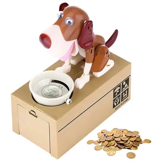 KBIBCK Hungriger Hund Spardose, Kinder Spardose Hund Frisst Geld | Welpen-Sparschwein, Hundesparschwein, Sparschwein Kinder, Hundespardose, Geburtstagsgeschenk für Kinder