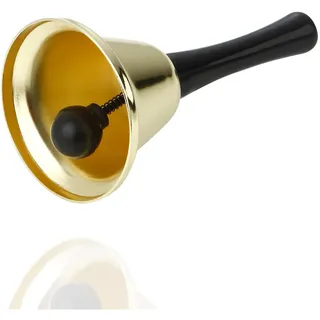 Glocke Gold als Weihnachtsmann Accessoire - Nikolausglocke & Weihnachtsglocke - extra lauter Klang - Weihnachtsmann & Nikolaus