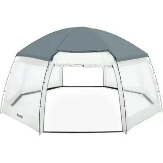 BESTWAY Pavillon für runde Pools 6 x 2,95 m Grau/Transparent
