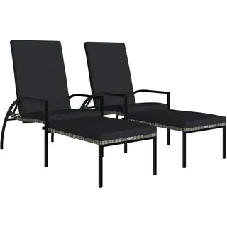 vidaXL Sonnenliege 60 x 102 x 60 cm Grau