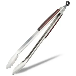 Relaxdays Grillbesteck 38 cm Edelstahl silber