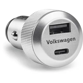 Volkswagen Ladeadapter USB Steckdose geschirmt 5,0 - 12,0 V Silber