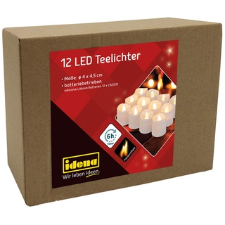 IDENA LED-Teelichter weiß