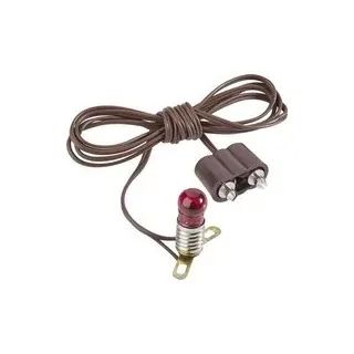 Kahlert Licht 60602 Beleuchtung Glühlampe mit Metallsteg Rot E5.5 3.5 V