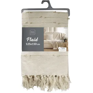Douceur d'intérieur Golden Sunset Plaid 125 x 150 cm Beige/Weiß