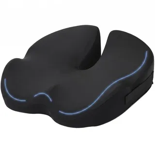 NK Ergonomisches Sitzkissen für Bürostuhl - Memory-Schaum Schwarz