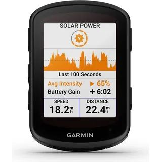 Garmin Edge 840 Solar GPS Fahrradcomputer, inkl. Aero Lenkerhalterung
