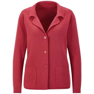 GOLDNER Jackenblazer "Milano-Ripp-Blazer mit Reverskragen" figurschmeichelender Schnitt, rot