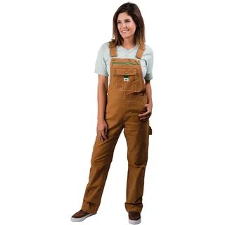 Liberty Damen Washed Bib Overalls, Braun Duck, Medium