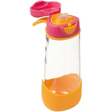 Bild Sport-Trinkflasche, 600 ml, BPA-frei, auslaufsicher, Tritan, Silikon und Premium-Kunststoffmaterialien für Babys und Kleinkinder – Erdbeer-Shake