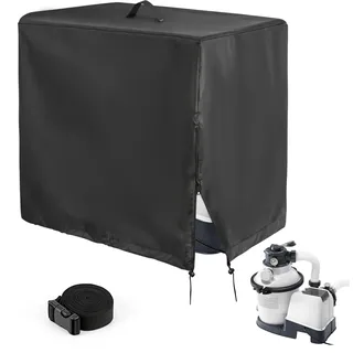 Bossvel Wasserdichte Sandfilteranlage Abdeckung für INTEX Krystal Clear Poolpumpe, Sandfilterpumpe für Pool Abdeckung, Pool Sandfilteranlage Abdeckungen (84x61x86cm)