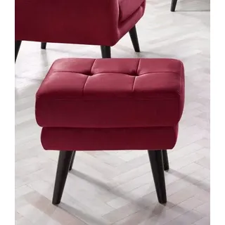 Home affaire Hocker "Hemmink" mit Knopfheftung, altrosa