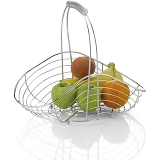 Kela Fruchtkorb Metall verchromt Obstschale Drahtkorb Obstkorb Gitterkorb