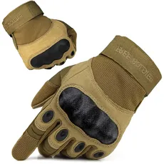 FREE SOLDIER Outdoor Handschuhe Herren Taktische Trainings Motorradhandschuhe Kletter Tactical Handschuhe Vollfinger Handschuhe Gilt für Radfahren Airsoft Militär Paintball (S,Sandfarbe)