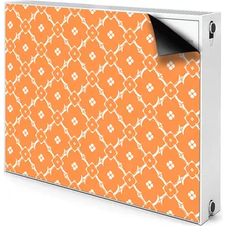 Magnet Heizung Verkleidung Abdeckung Heizung Heizkörperabdeckung 80x60 cm - Orange, Blumen