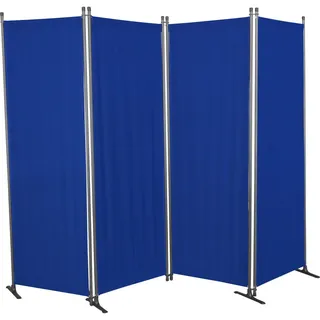 Angerer Freizeitmöbel Paravent 4-TLG. PE blau