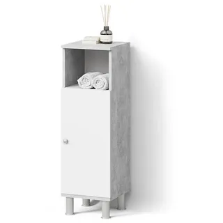 livinity Midischrank Fucino Beton 30 x 95 cm, Model 52475 - Weiß