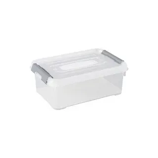 Curver 243810 Aufbewahrungsbox HANDY stapelbar (L x B x H) 294 x 194 x 110 mm Transparent, Silber 1