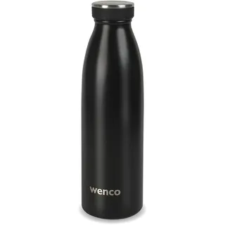 Wenco Trinkflasche Edelstahl schwarz 0,5 l