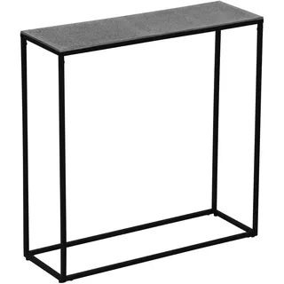 Boxxx Konsolentisch , Schwarz, Silberfarben , Metall , rechteckig , eckig , 27x80x80 cm , einfacher Aufbau , Wohnzimmer, Wohnzimmertische, Konsolentische