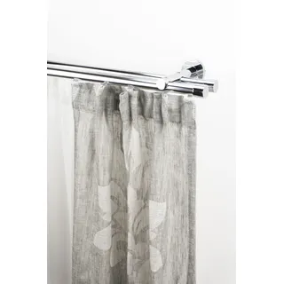 GARESA »EASY« Ø 20 mm 2 läufig-läufig Wunschmaßlänge Vorhanggarnitur-Innenlauf, verlängerbar, Wandmontage, Kappe, Aluminium, grau