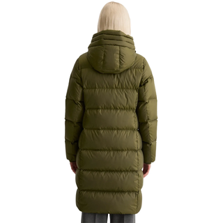 Daunenmantel MARC O'POLO, Damen, Gr. 40, grün (mossy grün), Web, Obermaterial: 100% Polyester, Basic schmal, Mäntel Daunenmantel, mit hochwertiger Verarbeitung und vielen Details