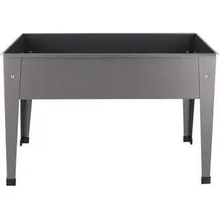 Kinderhochbeet Metall, Pflanzkasten, Kräuterbeet, anthrazit - Grau