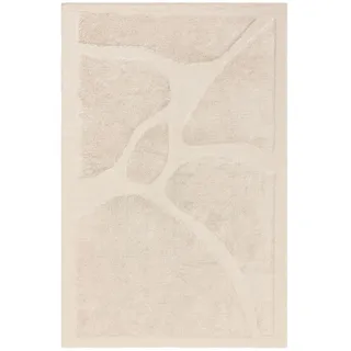 benuta Pop Baumwollteppich Isla Beige 120x170 cm , Textil , Abstrakt , Rechteckig , 120x170 cm , für Fußbodenheizung geeignet , Teppiche und Böden, Teppiche