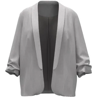 PIECES Damen Pcbosella 3/4 Blazer Noos Qx, Light Grey Melange, 46 Große Größen