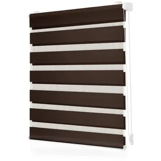 Duo Rollo / Doppelrollo Klemmfix 110 x 150 cm dunkelbraun