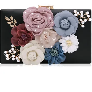Milisente Abendtasche für Frauen, Blumen, Hochzeit, Abend, Clutch, Geldbörse, Braut, Blumenmuster, Clutch-Tasche