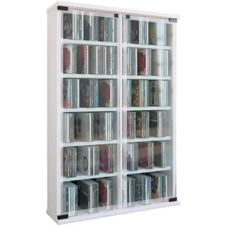 VCM Mid.you Cd-Regal Standregal 60 x 92 x 18 cm Weiß