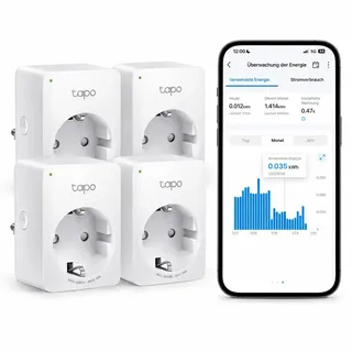 Tapo Smart-Home-Steckdose P110 Weiß 4 St.