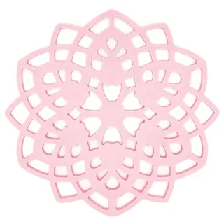Silikon-Untersetzer, Topfuntersetzer, Silikon-Tischsets, Hitzebeständige Matten, Rosa Tischmatte, Hohle Wärmeisolationsunterlage, Tasse, Schüssel, Topflappen, Tischset, Küchenzubehör