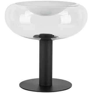 Dieter Knoll Tischleuchte , Schwarz , Metall, Glas , Uni , 37 cm , mit Schalter , Lampen & Leuchten, Innenbeleuchtung, Tischlampen, Tischlampen