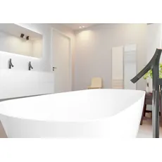 RIHO Bilo freistehende Badewanne, SolidSurface, 165x77x55cm, 223 Liter, B128001005