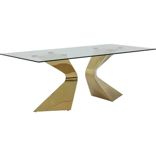 Kare Esstisch Gloria, Gold, 200x100cm