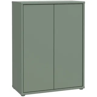 FORTE Schuhschrank »Alice Springs« B/H/T 74,5/99,1/34,9 cm, Stauraumschrank, Mehrzweckschrank, grifflose Front, Push to open, grün