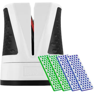 DMT SimpleSharp Weiss Bundle Grob, Fein & Extrafein | Diamant Messerschärfer für rasiermesserscharfe Klingen mit perfektem Schleifwinkel | Schärft beidseitig mit extraharten Diamant-Steinen