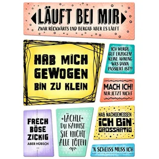 trendaffe Kühlschrankmagnete 8er Set - Verschiedene Sprüche über Mich Leben Ego Humor